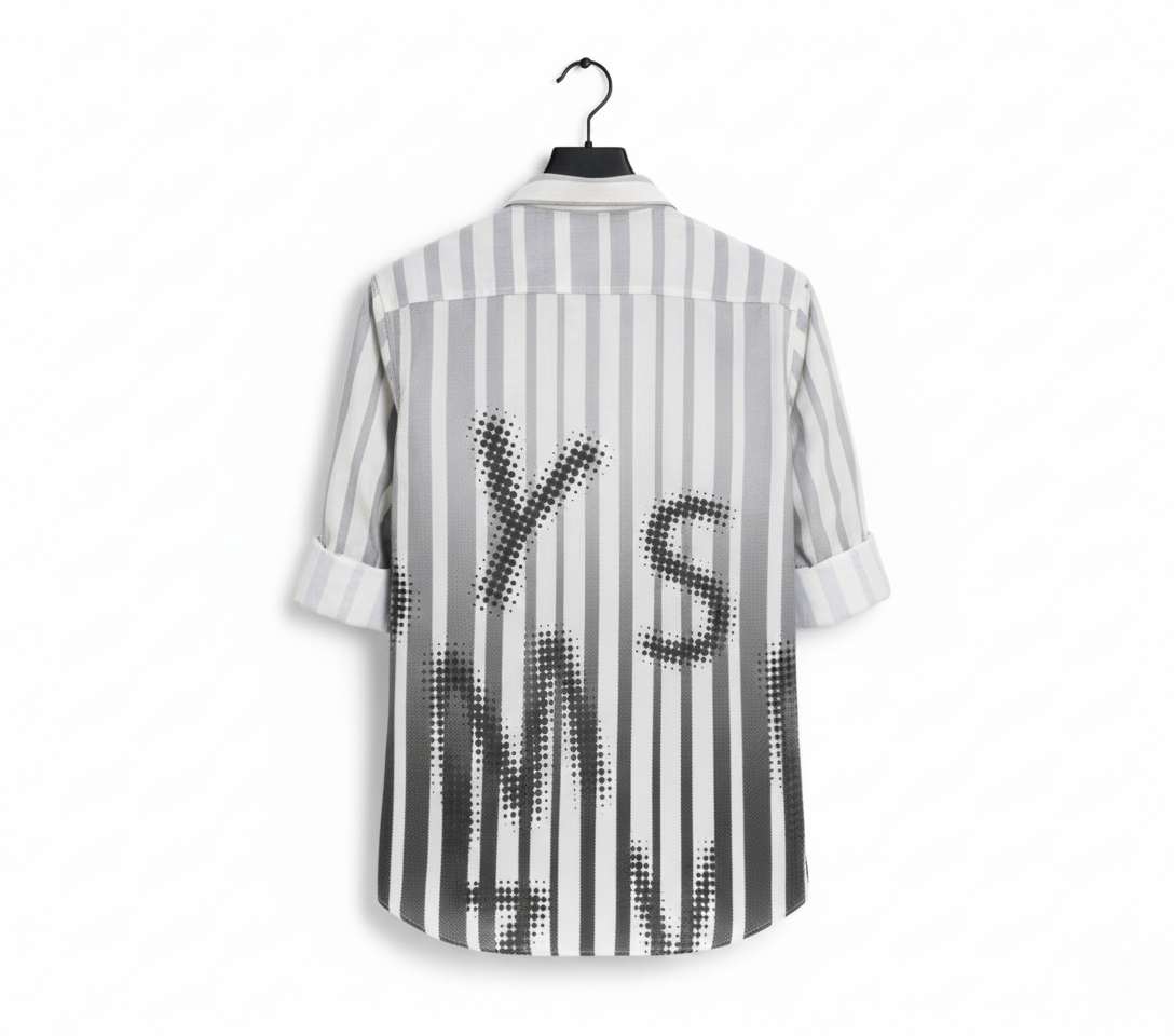 Graphic Vertical Stripe Streetwear Men's Shirt