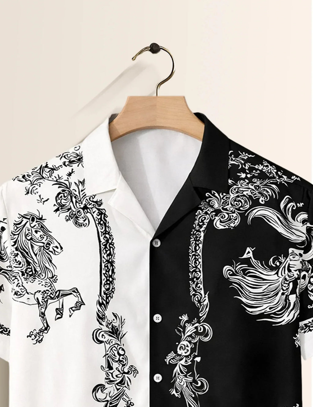 Black White Mirror Men's Shirt - XPST
