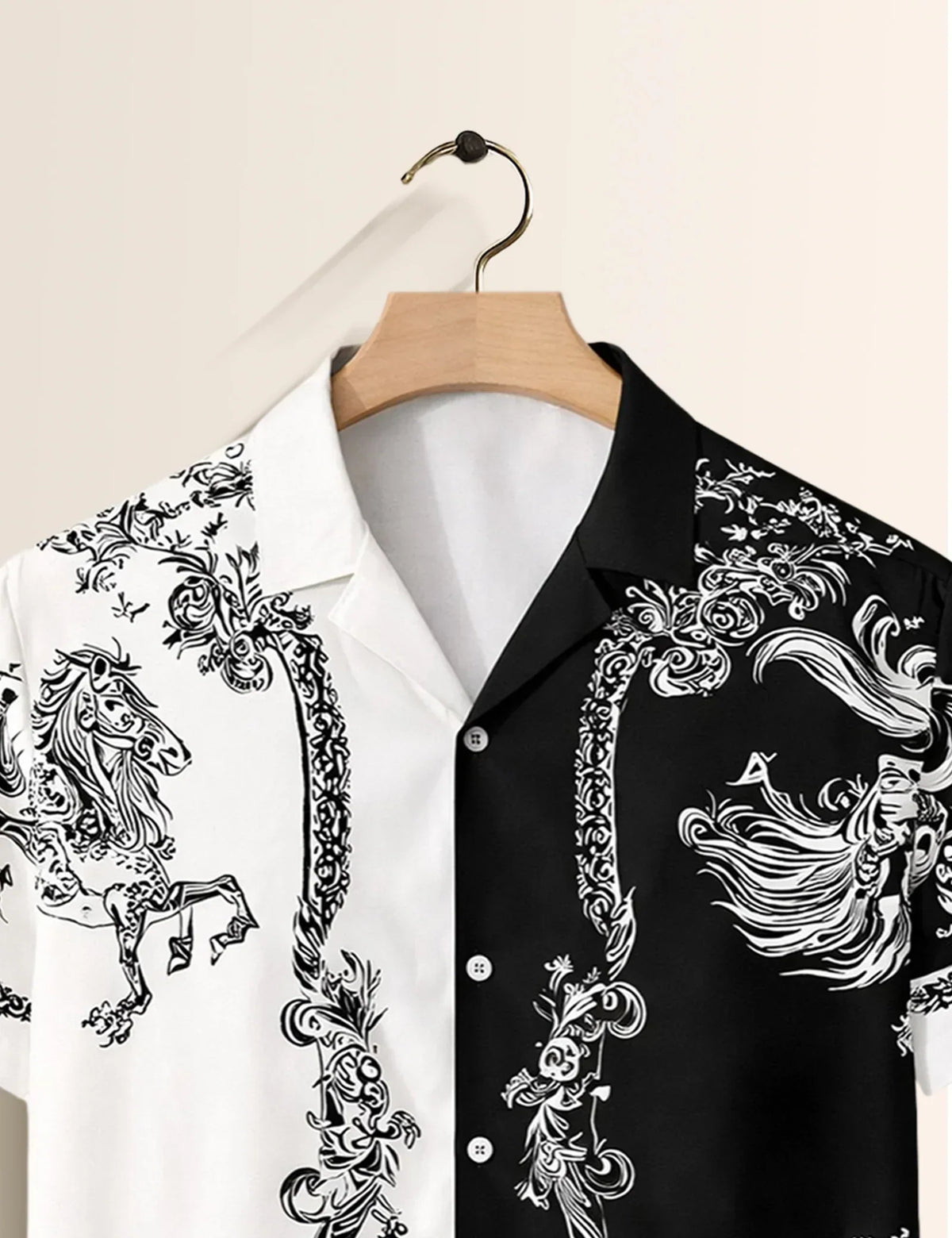 Black White Mirror Men's Shirt - XPST