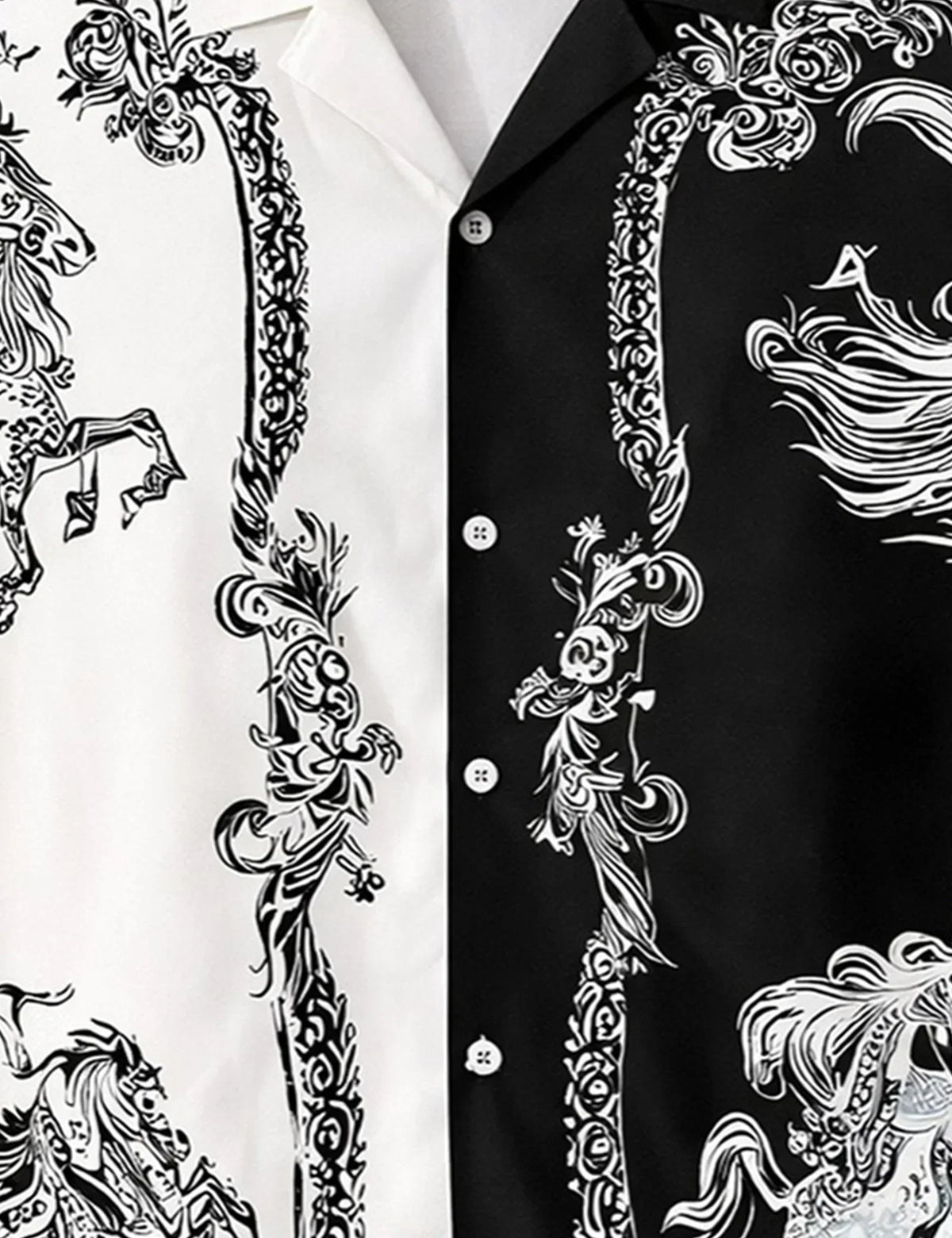 Black White Mirror Men's Shirt - XPST
