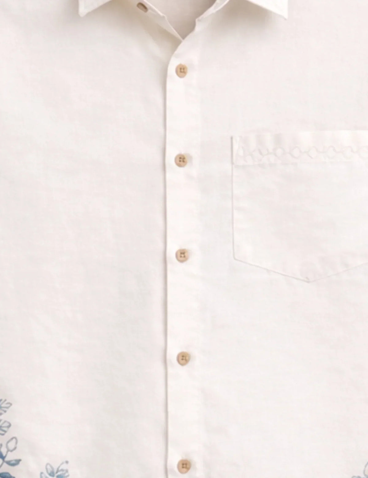 Bottom Flower Printed Men's Shirt - XPST