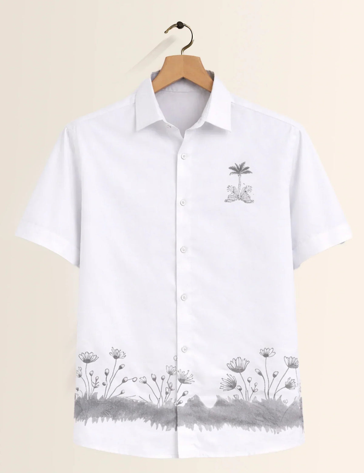Bottom Grass Printed Men's Shirt - XPST